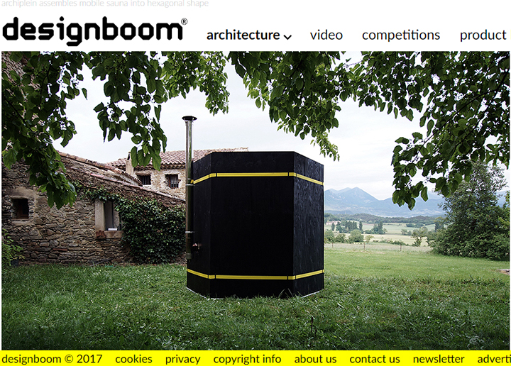 designboom, sauna mobile